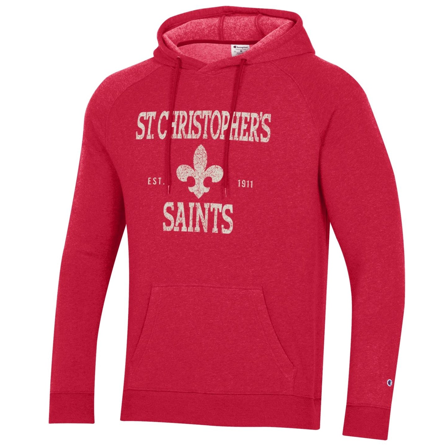 Mens Red Hooded Sweatshirt