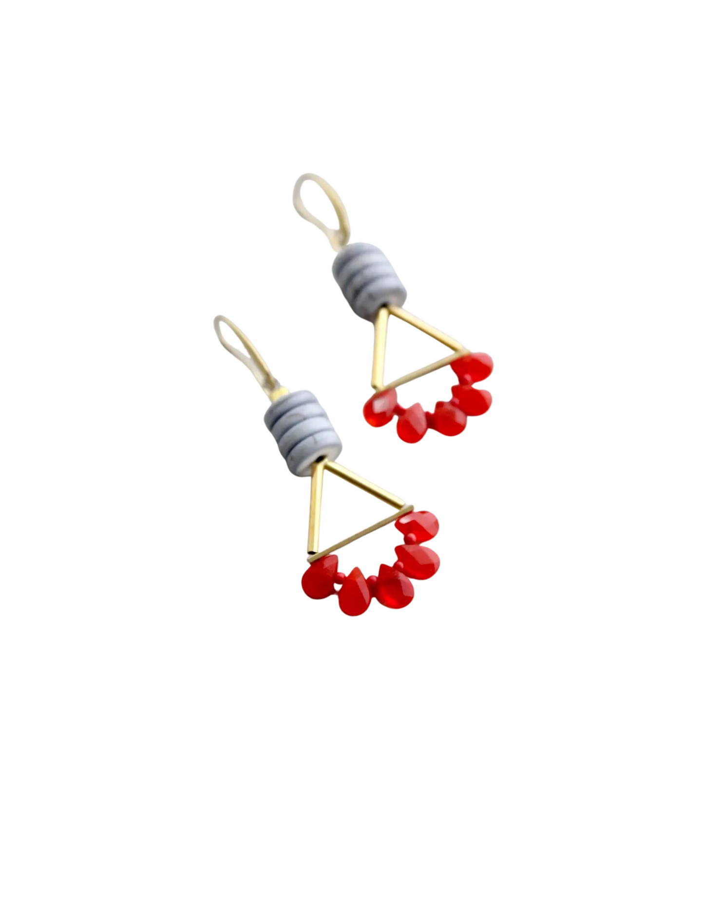 Red/Gray Earrings
