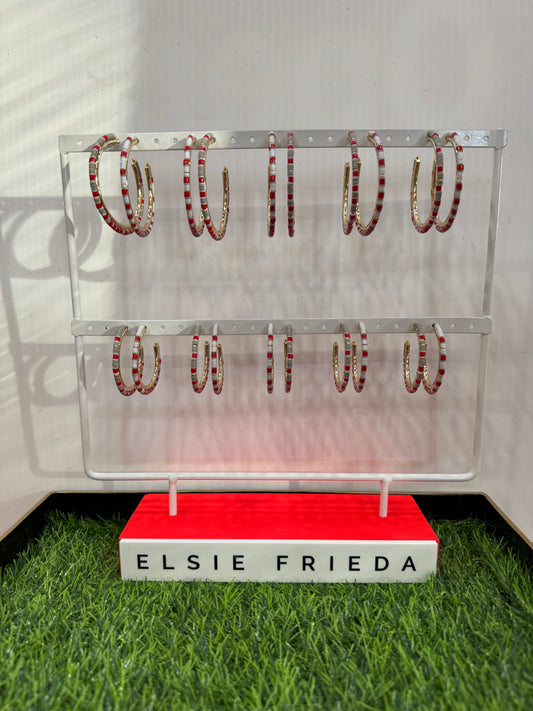 Elsie Frieda EXCLUSIVE - Saints Gameday Hoop Earrings